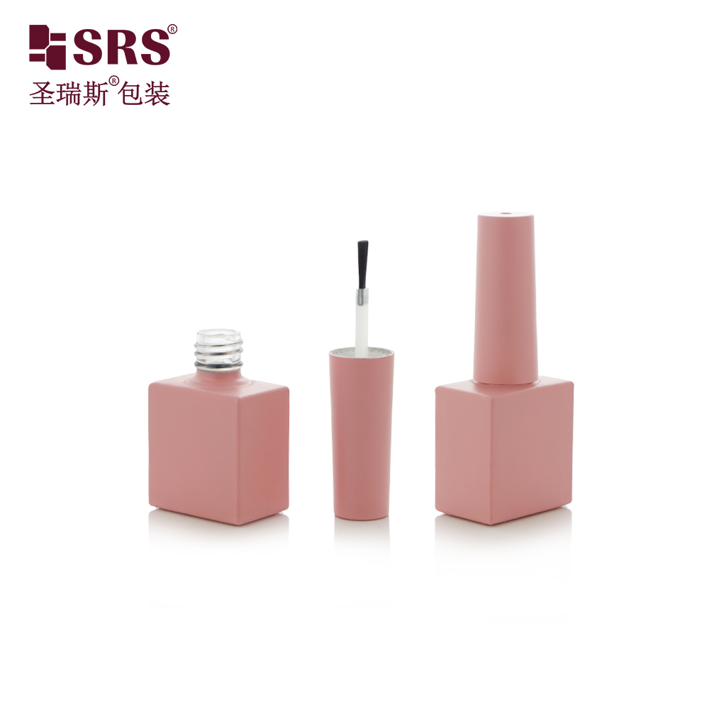 Wholesale Custom 10ml Empty Glass Cosmetic Gel Polish Bottle With Cap Brush 