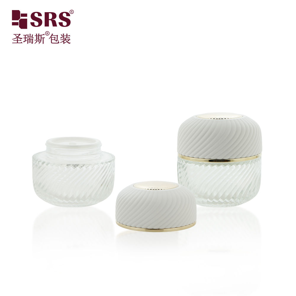 Wholesale Unique 50G Frosted Clean Glass Jar for Skin Care Cream Face Cream