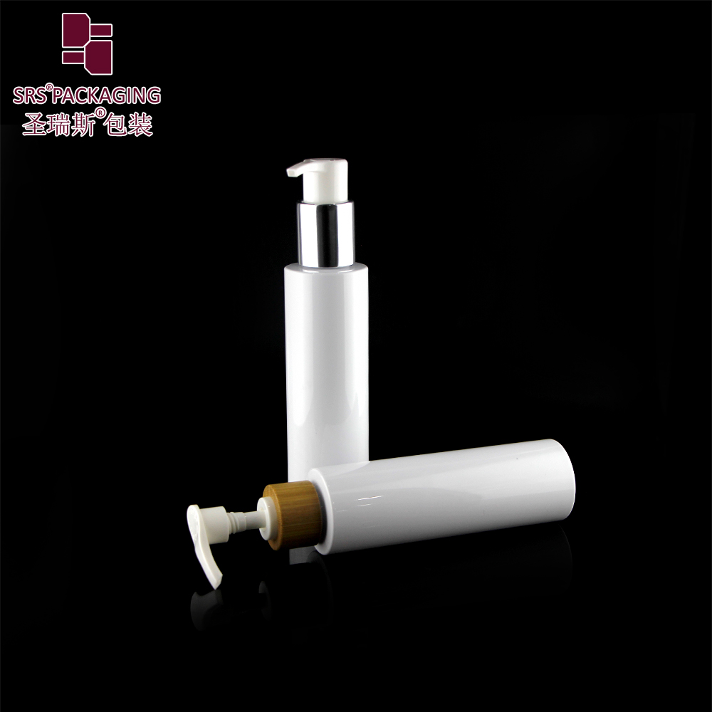 Wholesale custom pet plastic lotion pump bottle eco-friendly cosmetic packaging 150ml