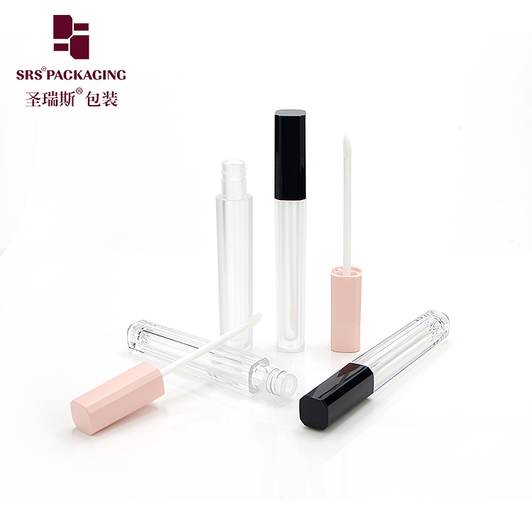 Wholesale stock empty frost clear cosmetic plastic 4.5ml lip gloss tubes packaging