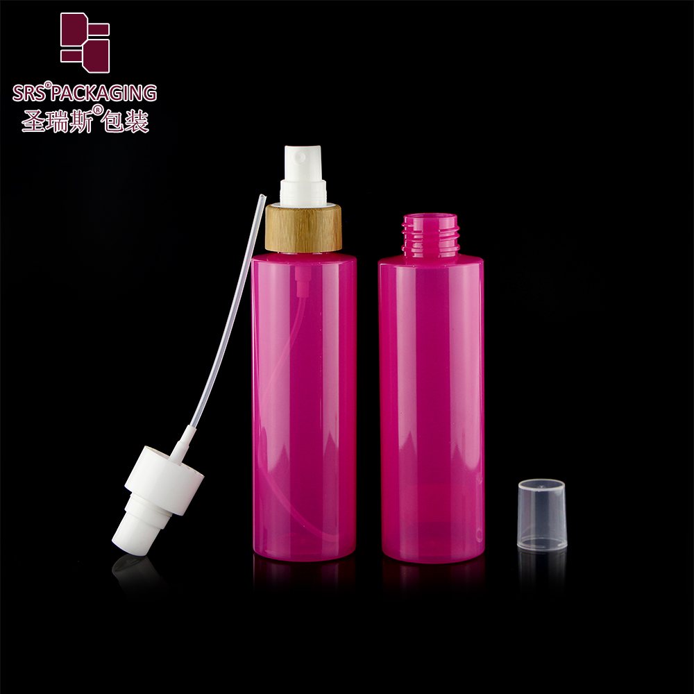 bamboo collar 150ml custom color plastic empty spray pet pump bottle