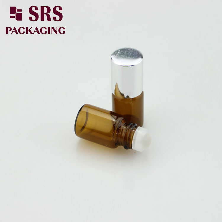 empty 2ml olive oil glass bottle sample with roller ball