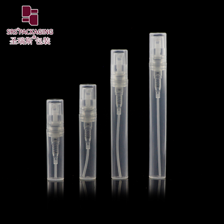 In stock refillable 2ml 3ml 4ml 5ml plastic pp bottle Empty mini  plastic spray bottle