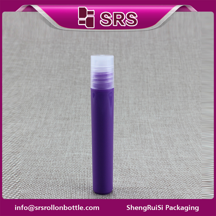 plastic cylinder shape empty 8ml roll bottle with roller