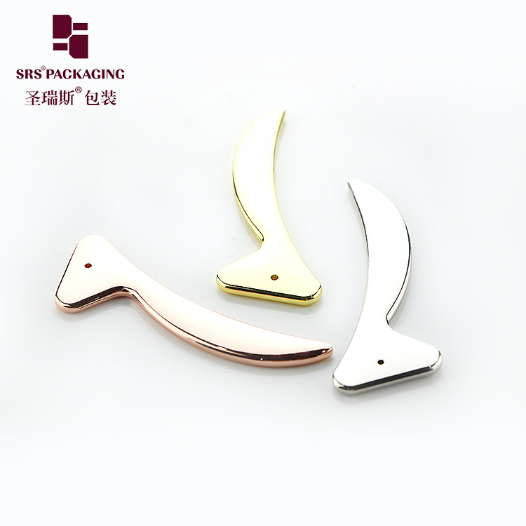 special shape cosmetic wholesale shiny gold silver make up spatula